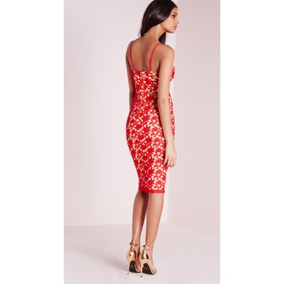 NWT Missguided Lace Midi Dress - Picture 3 of 4
