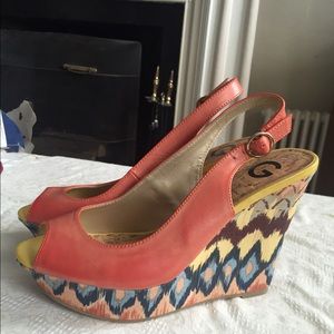 Brand New vibrant and fun G by Guess Wedges.