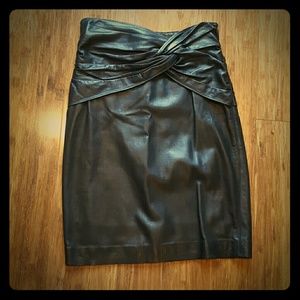 Vintage leather pencil skirt