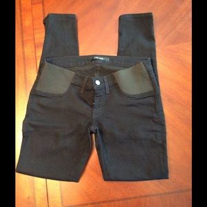 JBrand maternity underbelly black skinny jeans