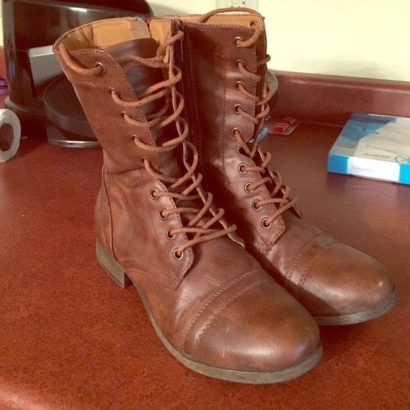 Brown Combat Boots
