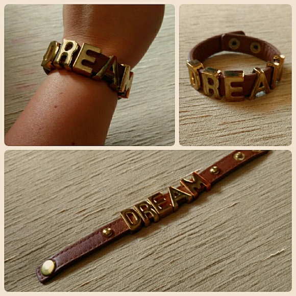 DREAM Word Bracelet with Button Snap