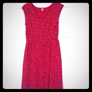 Magenta floral print jersey dress Old Navy size M