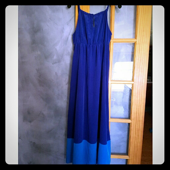 Royal blue and Teal Maxi Dress