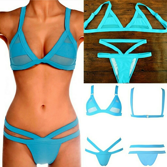 Sexy Thong Bikinis Hollow Out Swimwear - Picture 3 of 5