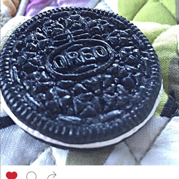 Oreo cookie brooch
