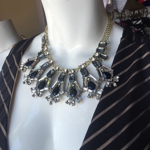 Black statement necklace