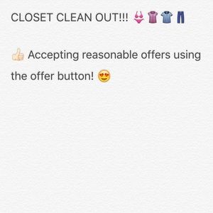 Closet clean out! Make me an offer!