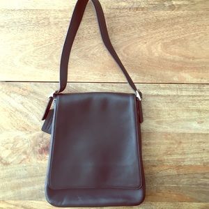 Beautiful black leather Coach flap purse
