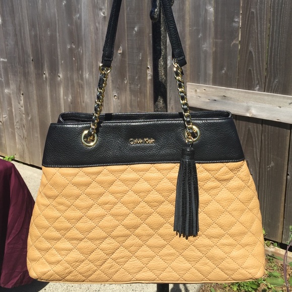 Calvin Klein quilted leather handbag