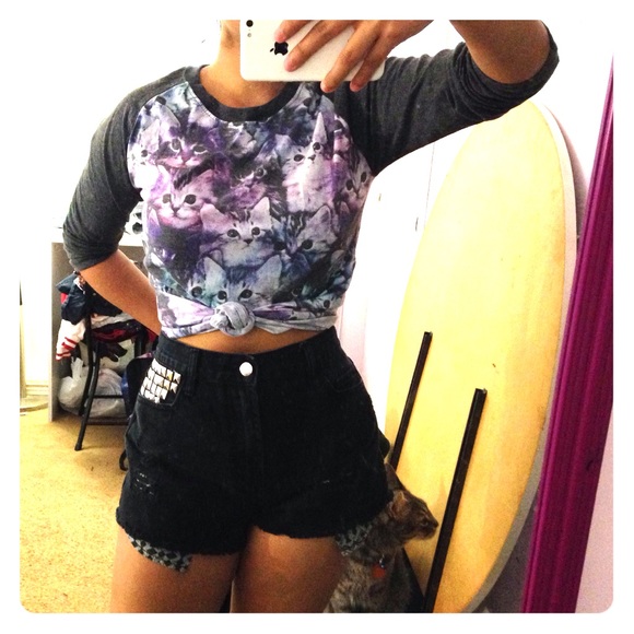 Rainbow Cat Baseball Tee