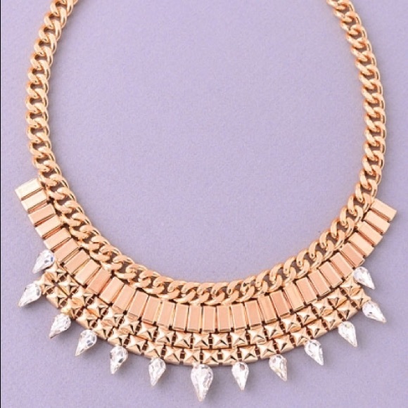 Gold statement necklace