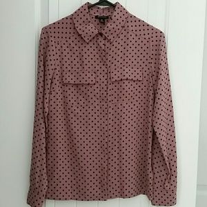 Pink button down shirt