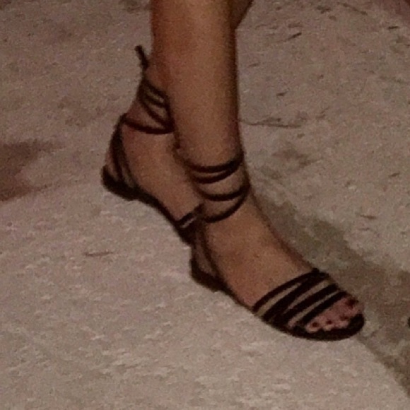 Black lace up sandals!