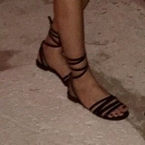 Black lace up sandals!