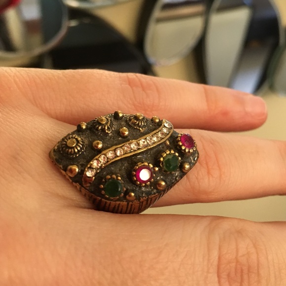 Turkish Ring With Crystals.