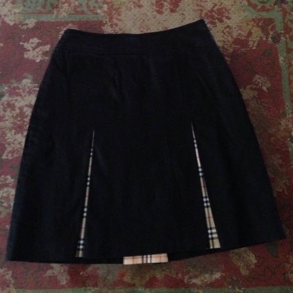 Excellent Burberry Black Brit Plaid Golf Skirt