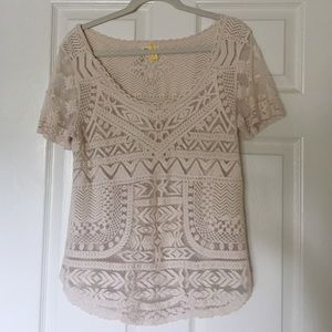 Anthro Lace / Sheer top