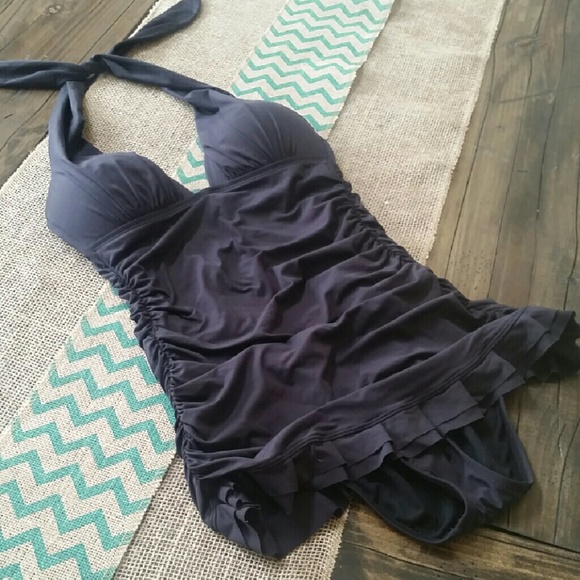 Kenneth Cole Black one piece swimsuit