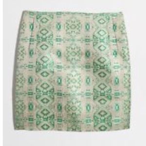 J Crew metallic skirt