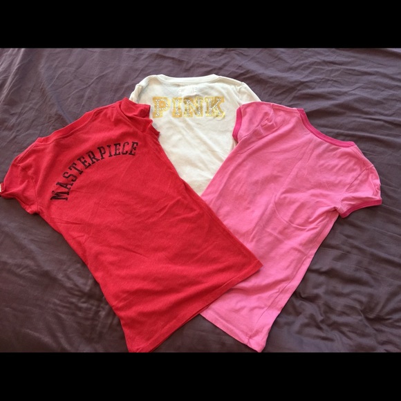 3 xs Victoria's Secret Pink Shirts