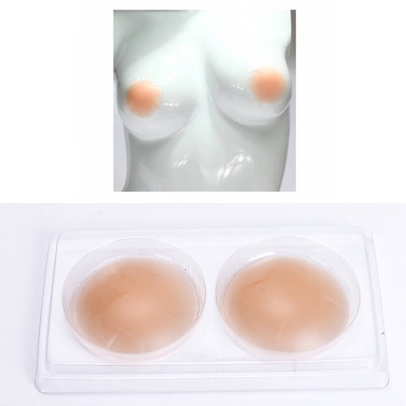 1 LEFT✨Silicone Nipple Covers {Nude} Pasties - Picture 4 of 4