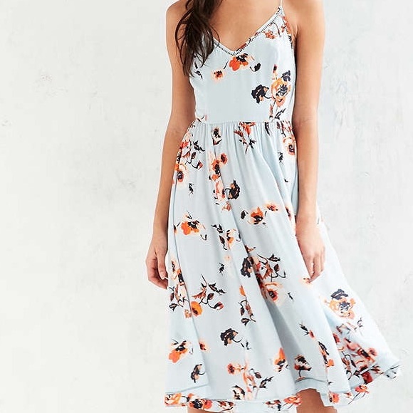 Kimchi Blue Cindy Ladder Lace Midi Dress
