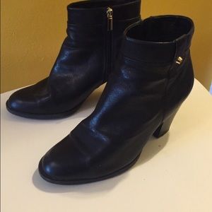 Sturdy black leather boots