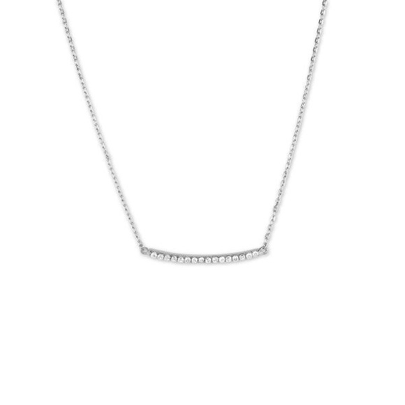 Sterling silver with CZ 16" with 2" extender - Picture 1 of 2