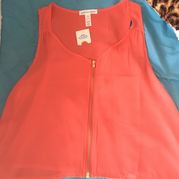 Zip crop top! Never worn!
