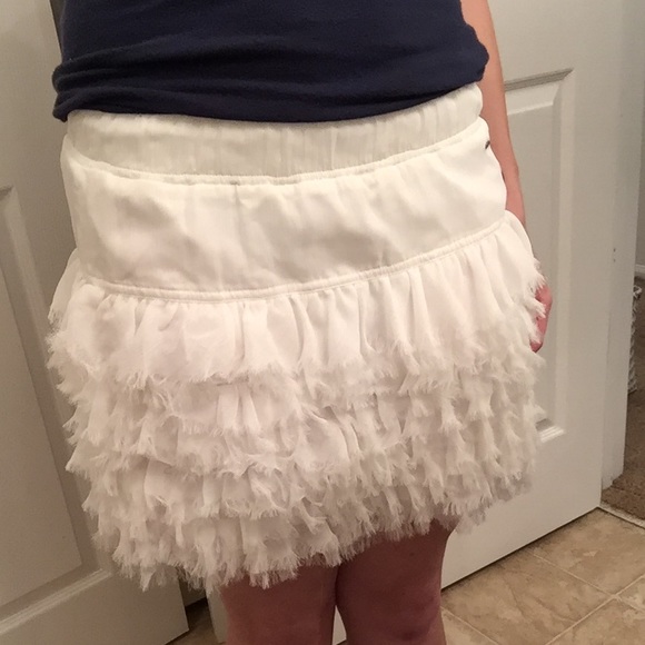 Hollister Skirts Hco Frilly White Skirt Poshmark