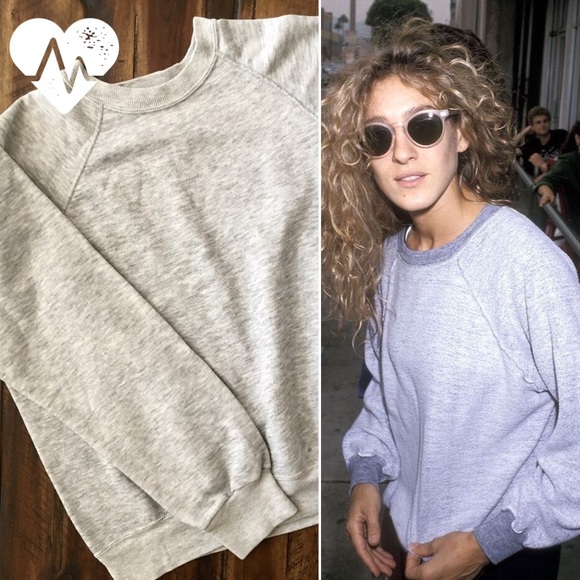 Vintage Tops - Vintage Basic Gray Pullover