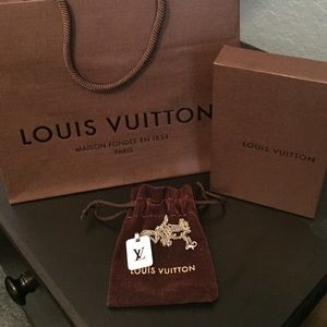Authentic rare Louis Vuitton dog tag necklace.