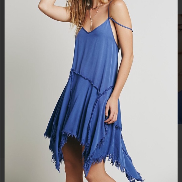 Free People Dresses & Skirts - Bundle Free People Tattered Up Slip Bay Blue