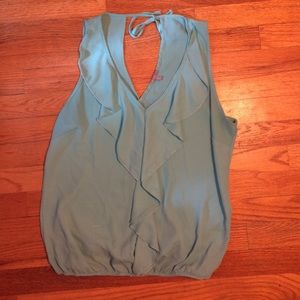 Teal blouse tank top