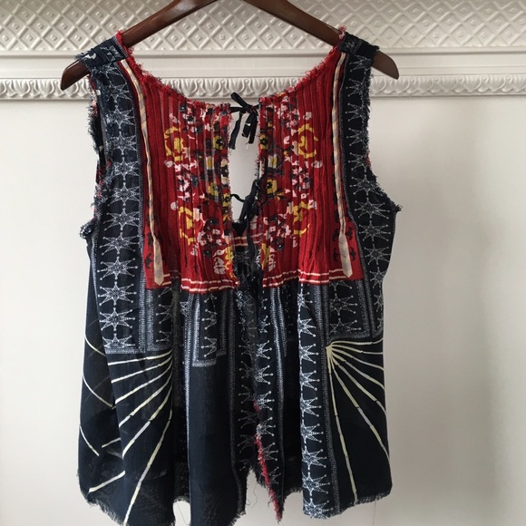 NWOT Free People Sun Rays Tied Back Tank Sz XS - Picture 4 of 4