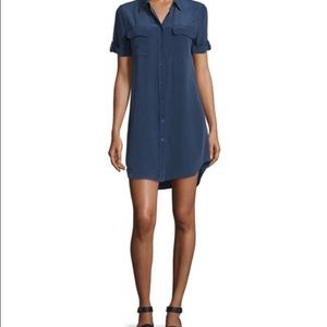 Equipment slim signature short-sleeve shirtdress