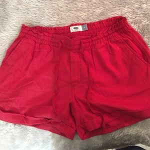 Soft knit shorts, red, old navy