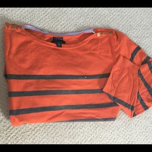 Tommy Hilfiger Orange Striped Knit