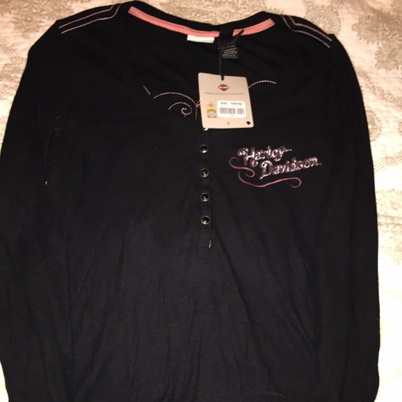 Long Sleeve Harley Davidson Tee Shirt