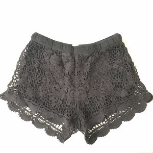 Black crochet shorts from PacSun