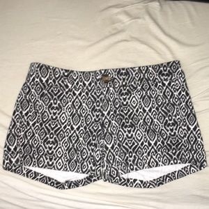 Black and white printed shorts