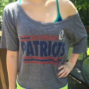 Off the Shoulder Patriots Tee