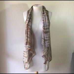 MAGGIE WARD SILK AND LEATHER VEST