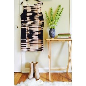 Ivanka Trump abstract print overlay dress