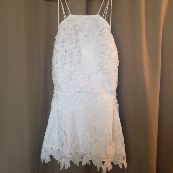 White Strappy Crochet Tank
