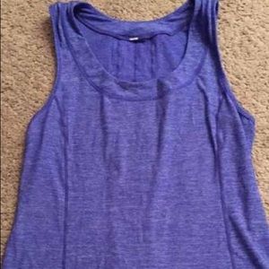 Purple lulu tank with cute detail ruffle on back