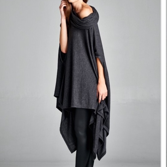 🎉Sold on Tradesy🎉New Cherish Cowl Neck Poncho - Picture 4 of 4