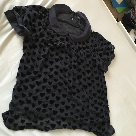 Marc by Marc Jacobs black silk blouse