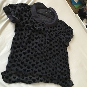 Marc by Marc Jacobs black silk blouse